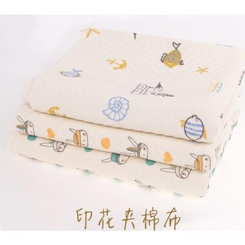 Cartoon Double-layer Cotton Quilted Coat Fabric for Baby Sewing Winter Sheets Clothing 50*180cm Jersey Fabric