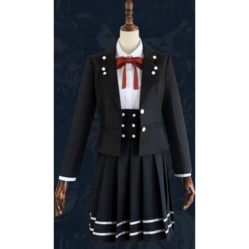 Anime Danganronpa V3 Killing Harmony Shirogane Tsumugi JK Uniform Cosplay Costume Women Halloween Wig custome made