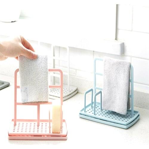 Kitchen Organizer Dish Cloths Drain Rack Clean Sponge Holder Rag Storage Hanger Friendly Drainer Shelf