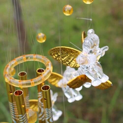 Love Angel Cupid Wind Chime Tube Hanging Ornament House Warm Gift Home Decor Crafts Hanging Decoration