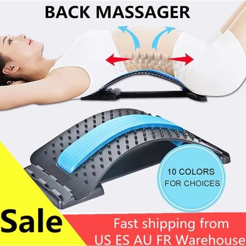 Back Massager Stretcher Equipment Massage Tools Massageador Magic Stretch Fitness Lumbar Support Relaxation Spine Pain Relief