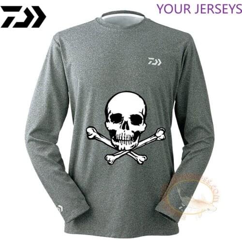 2022 New Summer Daiwa Men Fishing Shirt Breathable Hygroscopicity Quick Dry Anti-UV Clothing XS-5XL Riding Jersey