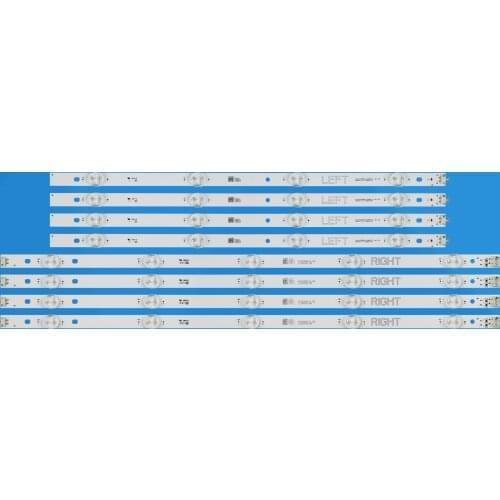 New Kit 8 PCS LED backlight strip for LG 49UJ630V 49LJ550M 49LJ5500 49LG594V NC490DUE-AAFX1-41CA GAN01-1294A-P1 GAN01-1295A-P1