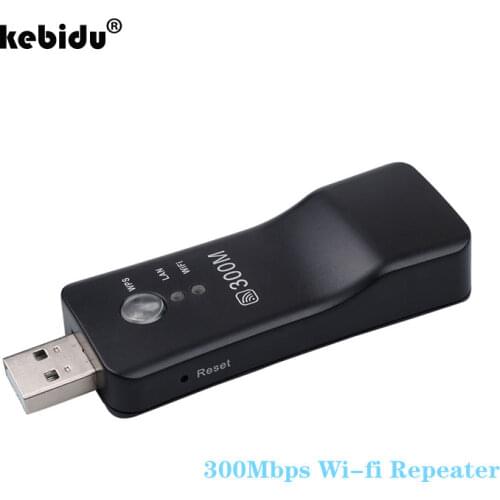 Kebidu New Universal Wireless TV Network Wifi Adapter WPS 300Mbps Wi-fi Repeater RJ-45 Network Cable For Samsung LG Sony HDTV