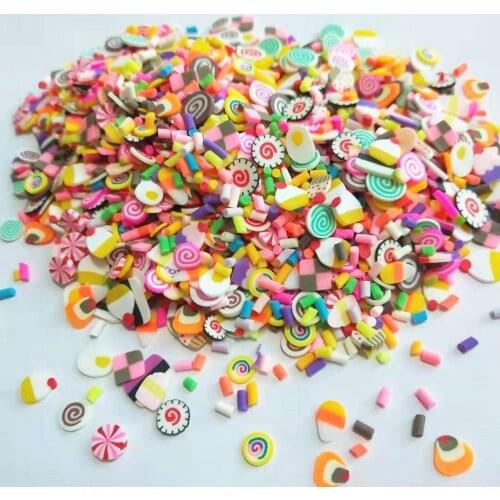 20g/lot Mix Cakes & Sprinkles Polymer PVC Clay Colorful Candy Cute Desserts for DIY Crafts