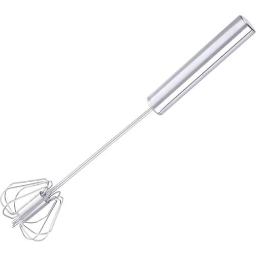 Semi-automatic Mixer Egg Beater Manual Self Turning Stainless Steel Whisk Hand Blender Egg Cream Stirring Kitchen Tools