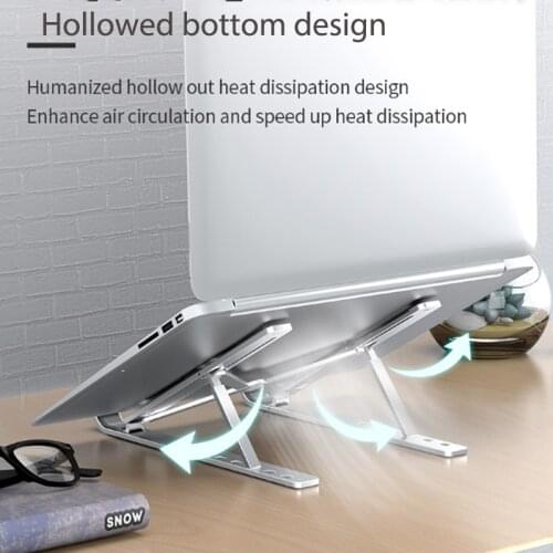 Portable Laptop Stand Adjustable Foldable Aluminum Alloy Notebook Desktop Stand Holder for Macbook Pro Air IPad Pro DELL HP