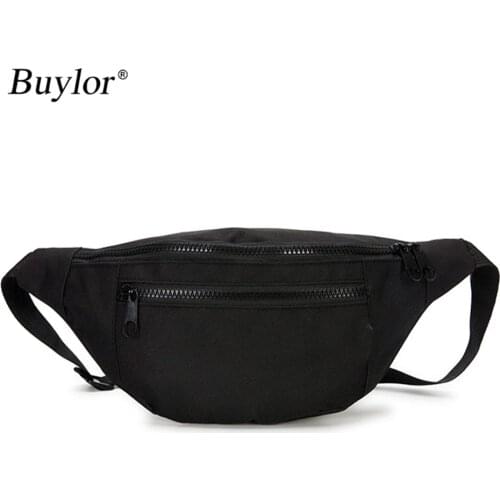 Buylor Waist Pack Fanny Pack Bag For Women 2020 Chest Pack Men Polyester Crossbody Bag Female Him Bum Bag For Belt Shoulder Bag