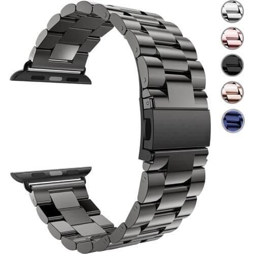 Stainless Steel Strap for Apple Watch 5 4 Band 44mm 42mm iWatch Bracelet Sport Bands for iWatch Series 3/2/1 40mm 38mm Strap