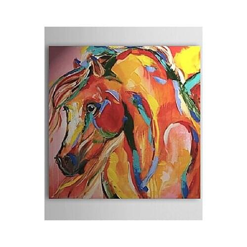 Hand Painted Modern Oil Painting Abstract Horse Wall Canvas Art Home Decoration Canvas Wall Pictures for Living Rooms No Frame
