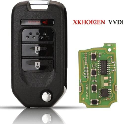 Kutery XKHO02EN VVDI Remote Smart Car Key English Version For Honda VVDI Xhorse Series Universal Remote Control 2+1/3Buttons