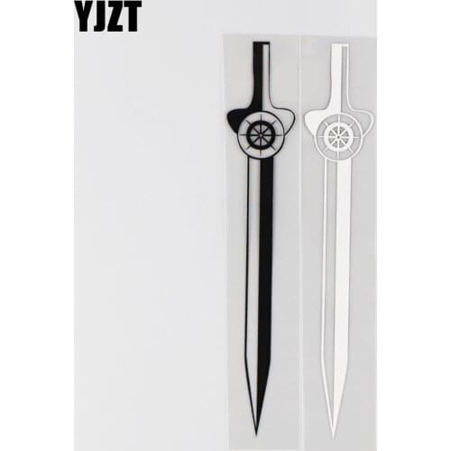 YJZT 19.1CM*3.1CM Creative Design Sword Pattern Car Sticker Decorative Vinyl Decal 1A-0347