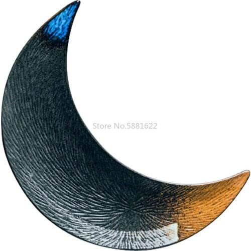 1 PC Japanese Style Ceramic Moon Dessign Sushi Dessert Cuisine Flat Dim Pastry Dish Dumplings Dinner Plate Household