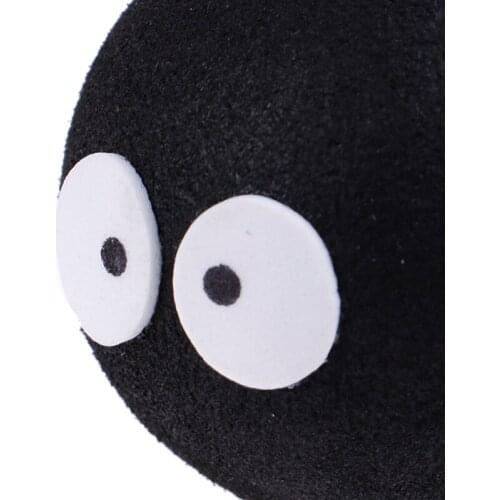 1PC Black Face Coal Briquettes Ball Car Antenna Pen Topper Aerial Ball Decor Toy
