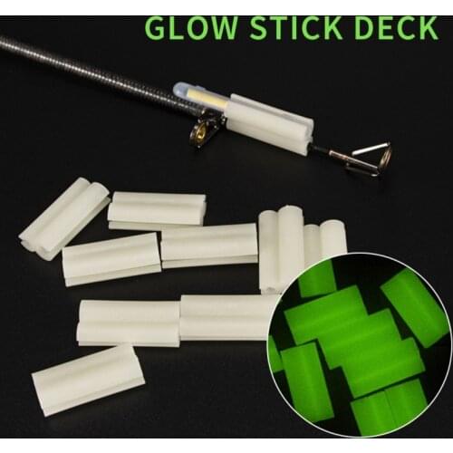 10pcs Fishing Glow Stick Clips Fluorescent Sticks Clip Holder Fishing Tube Connectors Rod Tip Glow for Rod Top Glow Stick Fixed