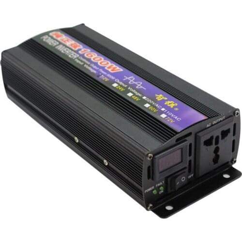 1600W Pure Sine Wave Intelligent String Inverter Power Inverter Car Converter Adapter Car Inverter with Digital Display