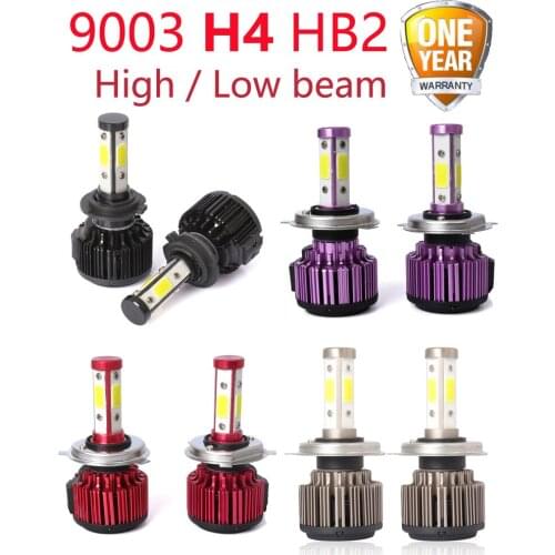 2PCs H4 Car Headlight Bulb 16000 Lumen X6 H7 H4 9003 HB2 High & Low Beam White Light 6500K Car Headlamp H4
