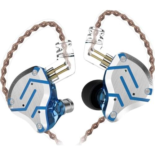 4BA+1DD Hybrid Earphone Headset HIFI Earbuds In Ear Monitor Headphones Blue