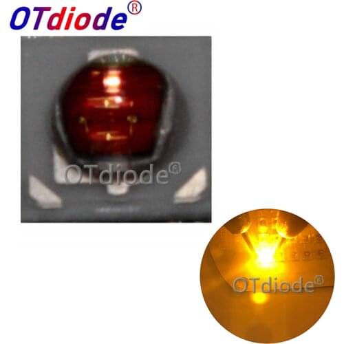 50PCS/lot 1W 3W 3535 SMD High Power Amber Yellow LED diode Chip light emitter yellow 590NM to 595NM instead of CREE XPE XP-E led