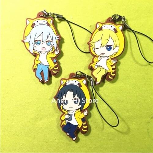 Anime IDOLiSH7 Keychain Figure Doll Yotsuba Tamaki Izumi Iori Rokuya Nagi PVC Keyring Bag Pendant for Gift