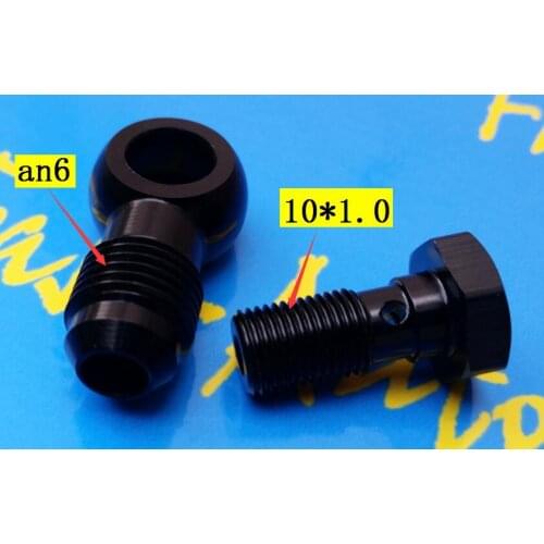 Banjo bolt M10 P1.0 M10 * 1.0 10*1.0 Adapter to -6an an6 an-6 9/16-18unf for transmission oil cooler kits hose end fitting