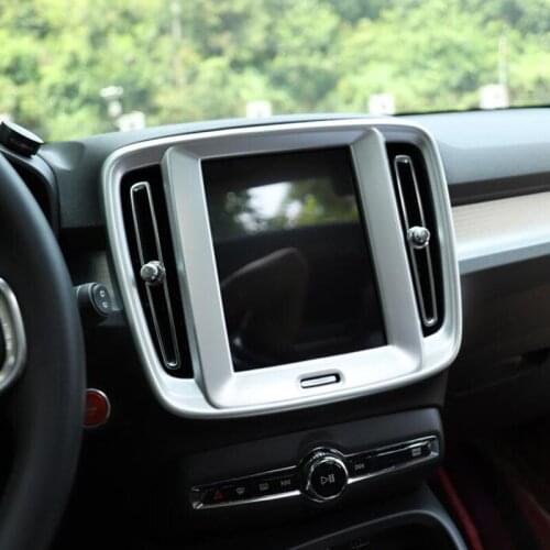Center Console Navigation Frame Decoration Cover Trim Car Styling For Volvo XC40 2018-2021 Automotive Interior Accessories