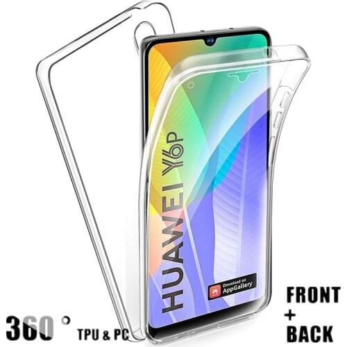 For Huawei Y5P Y6P Y7P Y8P Y7A 2020 Case 360 Front Back PC+TPU Double Cases for Huawei Y5 Y6 Y7 Y9 Prime 2019 Y6S Y9S Full Cover