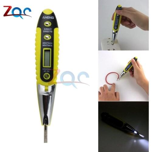 Digital Test Pencil Multifunction AC DC 12-250V Tester Electrical LCD Display Voltage Detector Test Pen for Electrician
