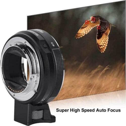 Commlite EF-E HS High Speed Electric Lens Mount Adapter Ring AF Auto Focus Aperture Exposure Anti-shake for Canon EF/EF-S Lens