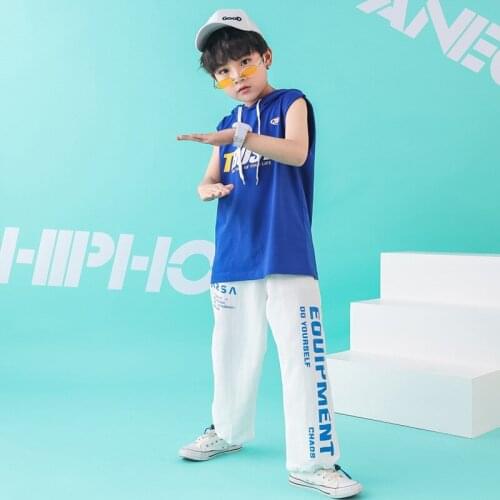 Kids Hip Hop Clothing Cropped Hoodie Shirt Crop Tops Casual Pants for Girls Boys Dance Costume Wear Ballroom Dancing Clothes