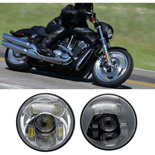 For Harley Davidson Street 750 Led Headlight 5 3/4" harley lamp led motorcycle headlight h4 led 5.75 inch harley sportster 883