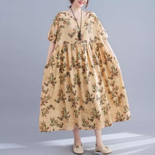 Elegant Oversize Summer Dress Women Boho Beach Maxi Long Dress Robe Female A-Line Loose Plus Size 4XL 5XL 6XL Lady Vestidos 2021