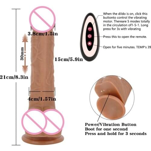 Dildo Vibrators for women penis Liquid Silicone Wireless Remote Control Heating Expansion 30mm Simulation Suction Penis Sex Toys