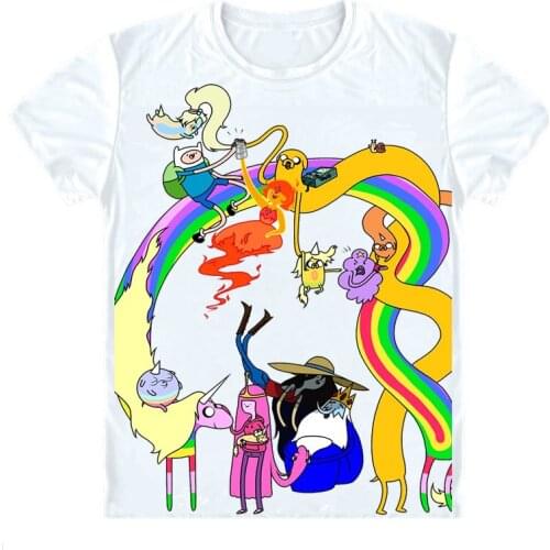 Adventure Time Islands T-Shirts Short Sleeve Shirts Adventure Time with Finn & Jake Finn the Human Jake the Dog Cosplay Shirt