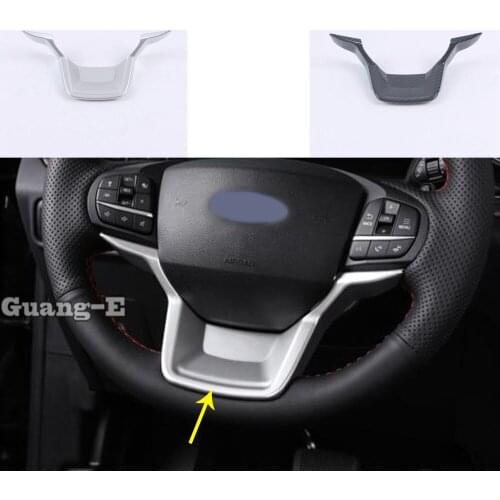 Car Body Styling Cover Steering Wheel Button Interior Kit Trim Frame Stick Parts 1pcs For Ford Explorer U625 2019 2020 2021