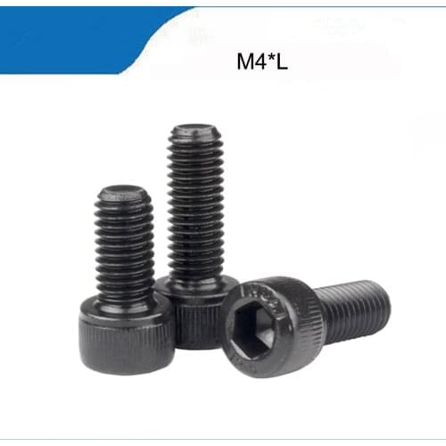M4*6/8/10/12/16/20/25/30mm DIN912 Grade 12.9 Alloy Black Steel Hexagon Socket Head Cap Furniture Screws