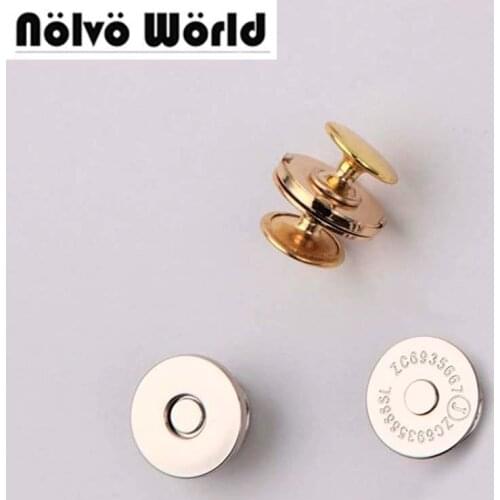 100sets 4 colors 18*2mm powerful magnetic Snap metal button,magnetic button for bags handbags purse closures with 2 caps button