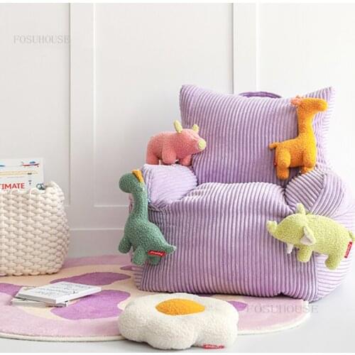 Living Room Bedroom Furniture Childrens Single Sofas Baby Small Apartment Homestay Lazy Sofa Kids Balcony Leisure Back Armchair