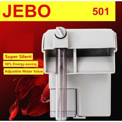 JEBO Mini Aquarium Power Filter Hang On Slim Filter Waterfall Water Circulation External Filter for Fish Tank 3.5W 220V-240V