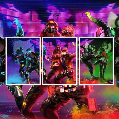 Home Decor Modular Canvas Picture 3 Free Fire Game bedroom a living room Poster Home Canvas Painting Wholesale1