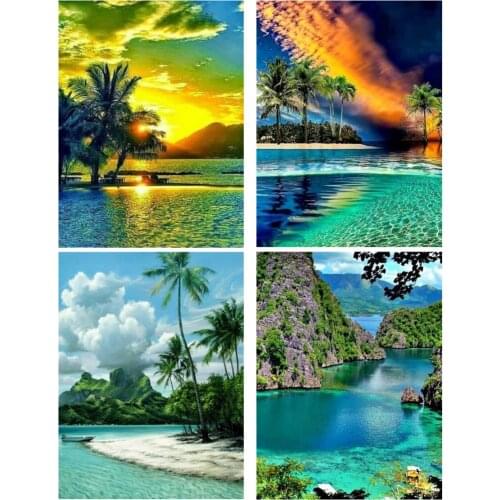 Zooya 5D Diy Full Drilling Diamond Embroidery Full Display Sea Diamond Painting Cross Stitch Gift Home Decoration Handmake Jq235