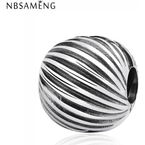 NBSAMENG 100% 925 Sterling Silver Bead Charm Golden Seeds of Elegance Clip Charms Stopper Fit Original Bracelet Jewelry
