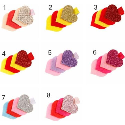 Yundfly New Newborn Heart Love Hair Clips Peach Heart Girls Kids Hairpins Baby Hair Accessories Photo Shoot