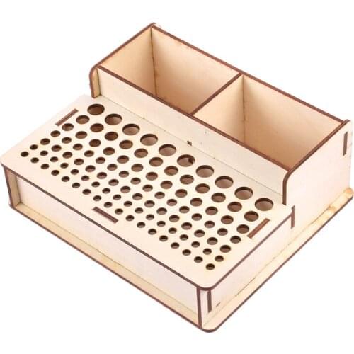 New DIY Wood Leather Craft Tools Holder Rack Stand Leather Stamp Punch Accessories Storage Box Organizer