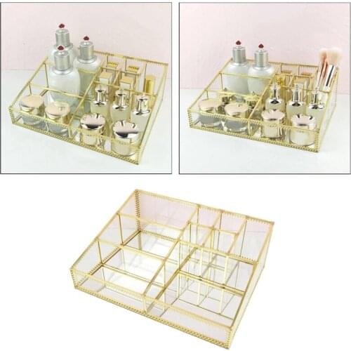 Makeup Organizer Jewelry Box Multifunction Display Case Lipstick Nail Polish Display Stand Makeup Brush Storage