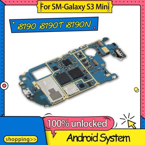 Original Motherboard Mainboard Logic Board For Samsung Galaxy S3 Mini i8190 i8190T i8190N Motherboard With Android System