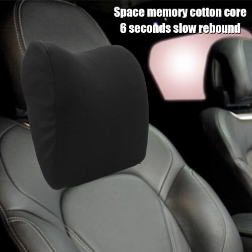 Polyester Travel Support Memory Foam Cushion Fabric Cover Soft HeadrestCar Headrest Neck Pillow For Feat Chair In Auto