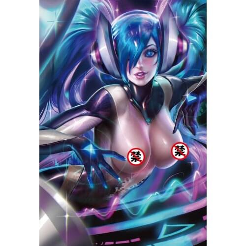 Printed silk or canvas LOL game sona sexy girl art poster 16x24 24x36 inch custom living room bedroom home art wall picture