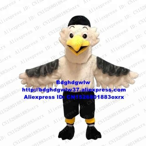 Grey White Long Fur Snow Goose Seagull Sea Gull Sea Mew Bird Mascot Costume Character Commercial Promotion New Party zx2770