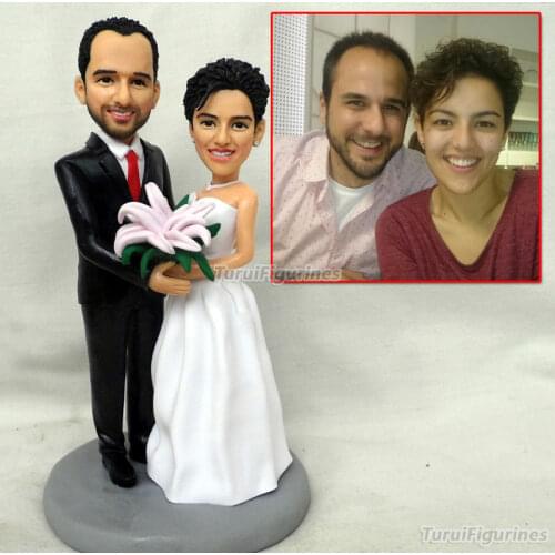 Special Gift wedding Toys Mini Wax Figure Custom Birthday Bride And Groom wedding Gifts Ideas Wedding Unique handmade gift doll